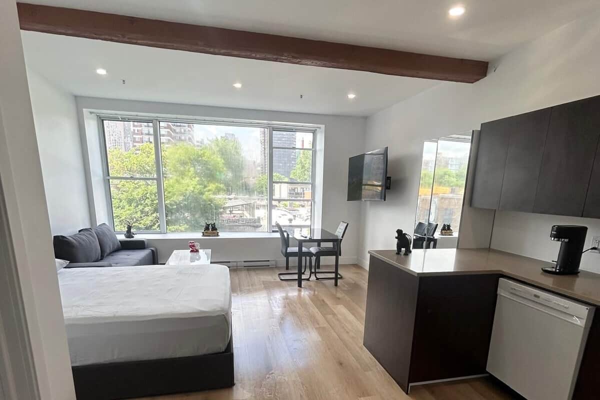 Studio Suite Cao cấp, quang cảnh công viên | Bàn, bàn ủi/dụng cụ ủi quần áo, truy cập Internet không dây miễn phí