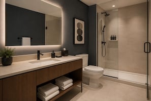 Deluxe Room | Bathroom | Free toiletries, hair dryer, towels, soap - The Quarry Hotel (Toronto)