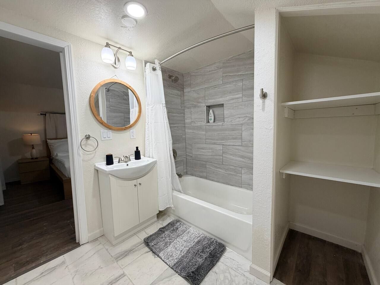 Hair dryer, soap, shampoo