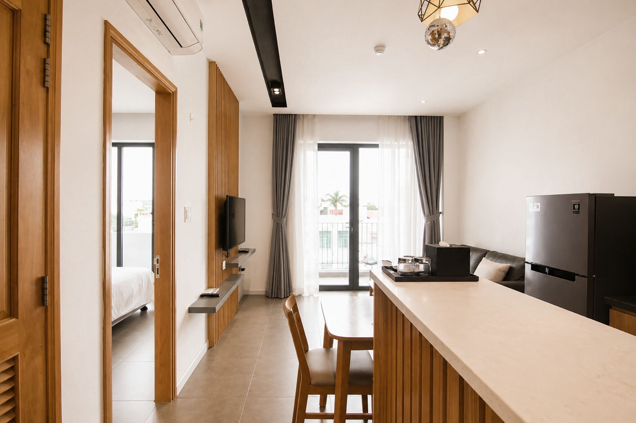 Căn hộ Deluxe, 2 phòng ngủ, quang cảnh thành phố | Bộ trải giường bằng vải Frette của Ý, bộ đồ giường cao cấp 