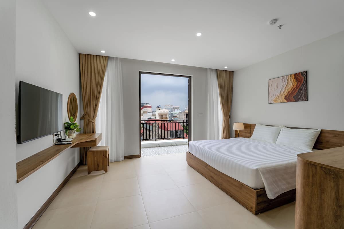 Habitación doble ejecutiva, vista a la ciudad | Vista del balcón