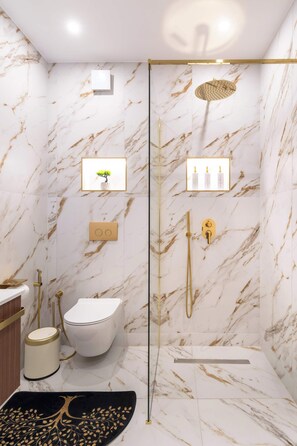 Bathroom - Lemair Luxury Apartments Kozani Deluxe Double Room (Kozani)