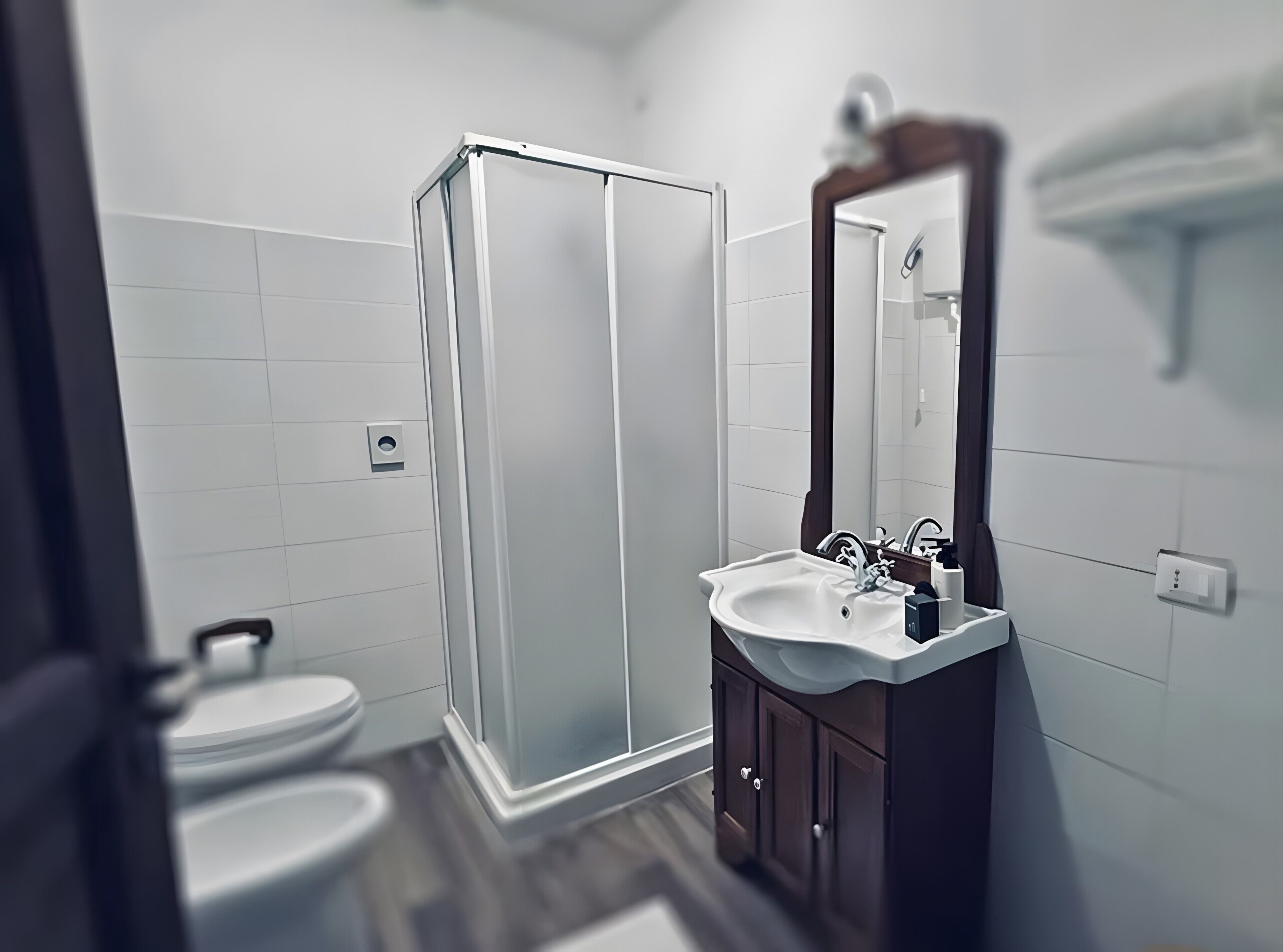 Douche, serviettes fournies
