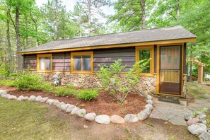 Exterior - Waterfront Tee Lake Cabin: Dock, Fire Pit + More! (Lewiston)