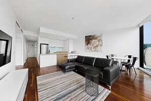 Living area - Aerie Stays Wharf Collection (Docklands)