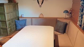 Comfort Apartment, 2 Bedrooms, Balcony, Mountain View | Living area | 50-inch flat-screen TV with cable channels