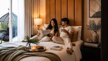 Deluxe Apartment, Balcony, Lake View | Premium bedding, in-room safe, blackout curtains, iron/ironing board