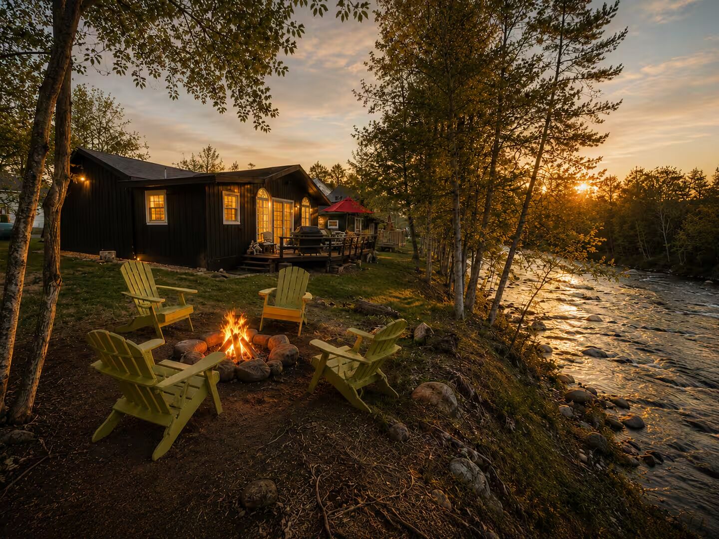 Family Cottage, River View | Terrace/patio