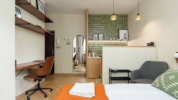 Studio, 1 queensize bed | Een strijkplank/strijkijzer, gratis wifi