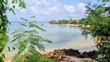 Private beach, white sand