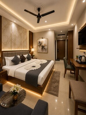 Kamar Single, balkon, pemandangan kota | Meja kerja, ruang kerja ramah laptop, dan Wi-Fi gratis
