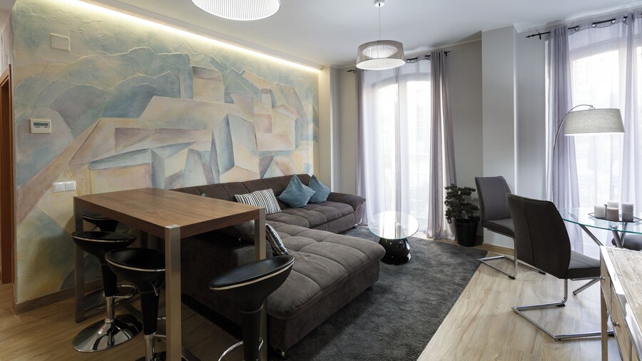 Picasso-style apartment with parking