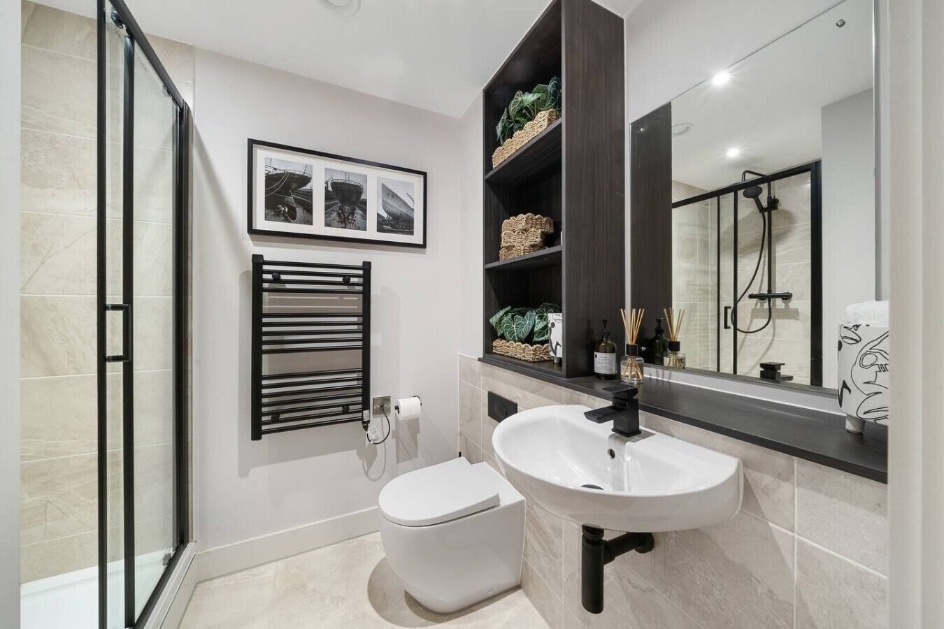Shower, hair dryer