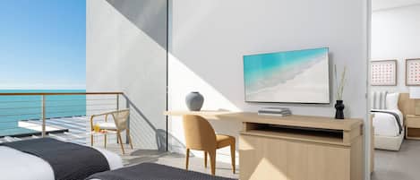 Deluxe-Zimmer, Balkon, Strandblick | Zimmersafe, Schreibtisch, Bügeleisen/Bügelbrett, kostenloses WLAN