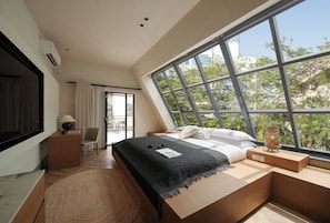 Habitación doble Elite, vista al jardín | Ropa de cama de alta calidad y decoración personalizada 