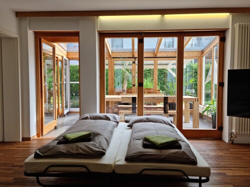 Private Spa, Sauna, and Hot Tub at the Seeshaupt Wellness Apartment
