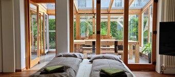 Private Spa, Sauna, and Hot Tub at the Seeshaupt Wellness Apartment