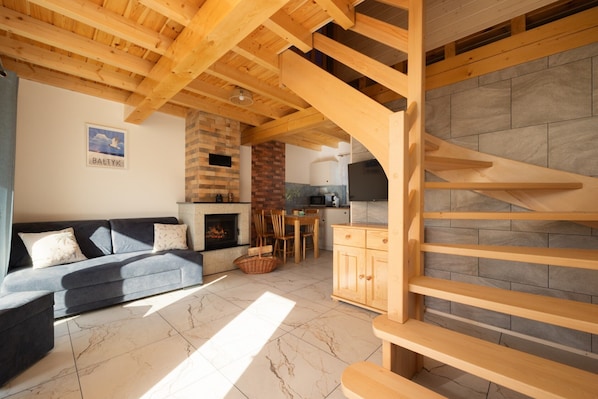 House | Living room - Year-round Holiday Home With Fireplace and Terrace (Mielno)