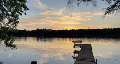2 bedroom walkout on Rice Lake/Mississippi River with dock for your boat!
