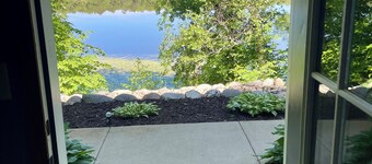 2 bedroom walkout on Rice Lake/Mississippi River with dock for your boat!