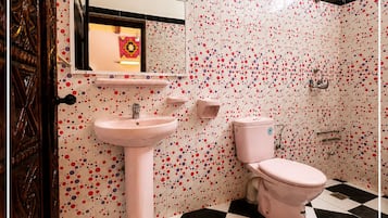 Free toiletries, hair dryer, soap, toilet paper