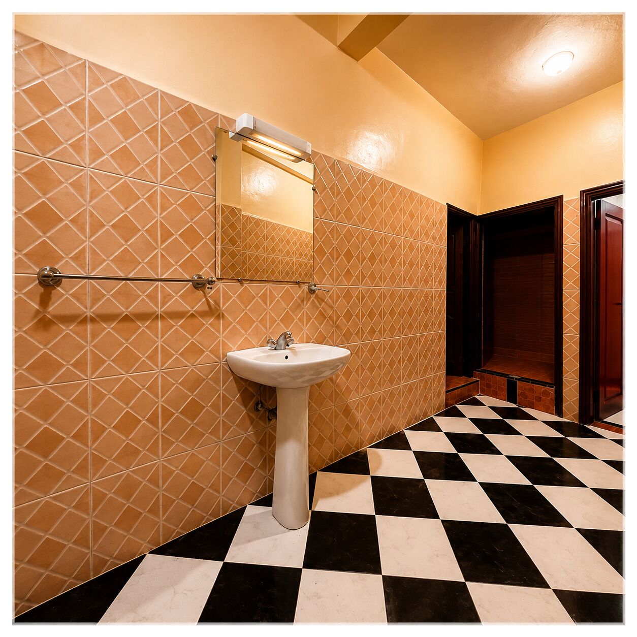 Hair dryer, soap, toilet paper