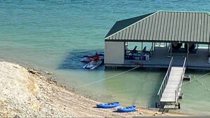 Unclassified image, 3 of 102, button - Lake House Dock Slip Heated Pool Boat Launch Beach Game Room (Leander)