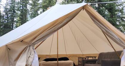 Large tent-yurt. Glamping with just the basics!