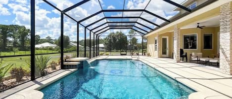 Outdoor pool, a heated pool