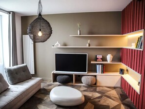 Living room - Luxury Duplex With Magnificent sea View (Landeda)