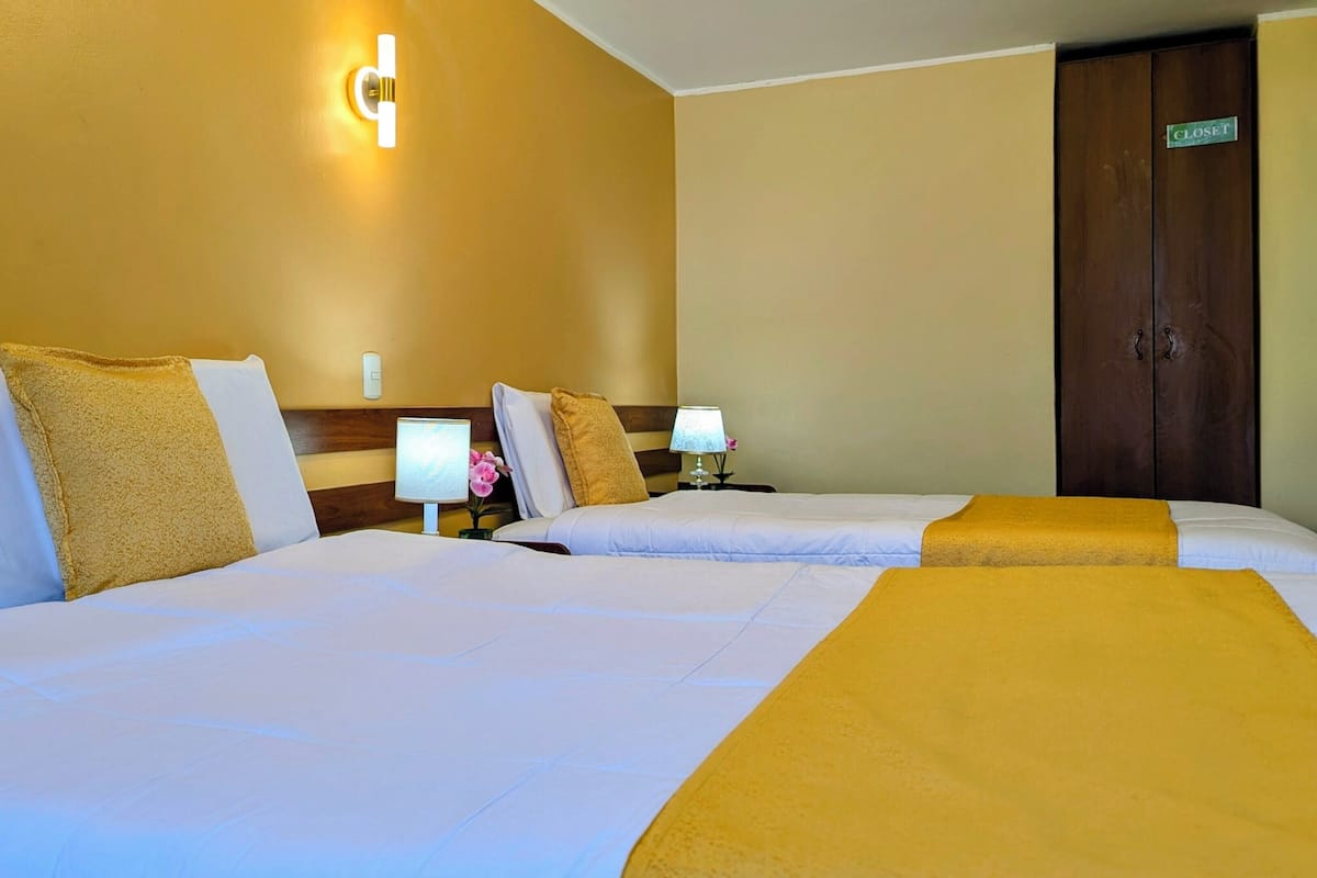 Family Double Room, City View | Desk, laptop workspace, free WiFi, bed sheets