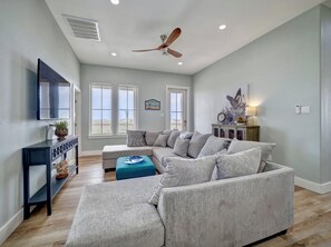 Living area - NEW Construction Private POOL + Golf Cart + Views! (Port Aransas)