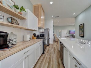 Private kitchen - NEW Construction Private POOL + Golf Cart + Views! (Port Aransas)