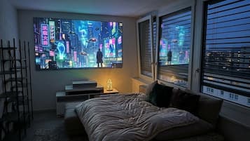 1 habitación, tabla de planchar con plancha, internet y ropa de cama