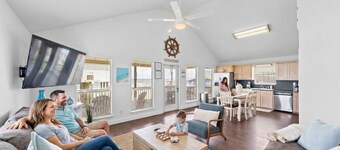 Beach House with Ocean Views, Deck & Firepit