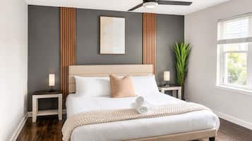 2 habitaciones, tabla de planchar con plancha, cuna de viaje y wifi