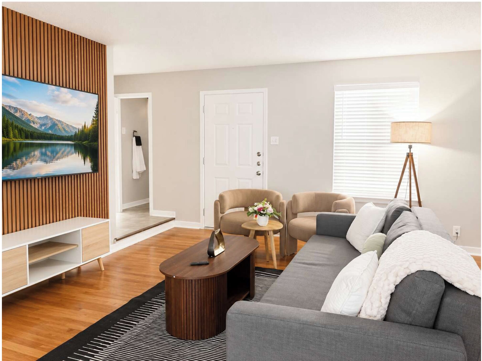 Appartamento, 2 camere da letto, non fumatori, cucina | Area soggiorno | Smart TV 65 pollici con canali digitali, Netflix, Hulu