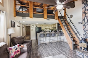 TV, offices - Above the Clouds by Beyond Expectations - Pet-Friendly, Pool Access & Views (Sevierville)