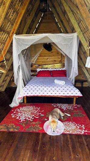 Chalet, 1 Doppelbett, Terrasse, Gartenblick