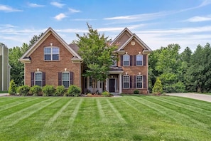 Exterior - Luxury Concord Retreat | Spacious Home with Hot Tub, Game Room, Pool Table, Fire Pit, Grill & More! (Concord)