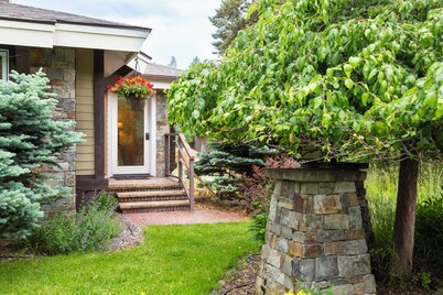New Listing | Dog-Friendly Cottage-Garden Condo Steps from Flathead Lake in Bigfork