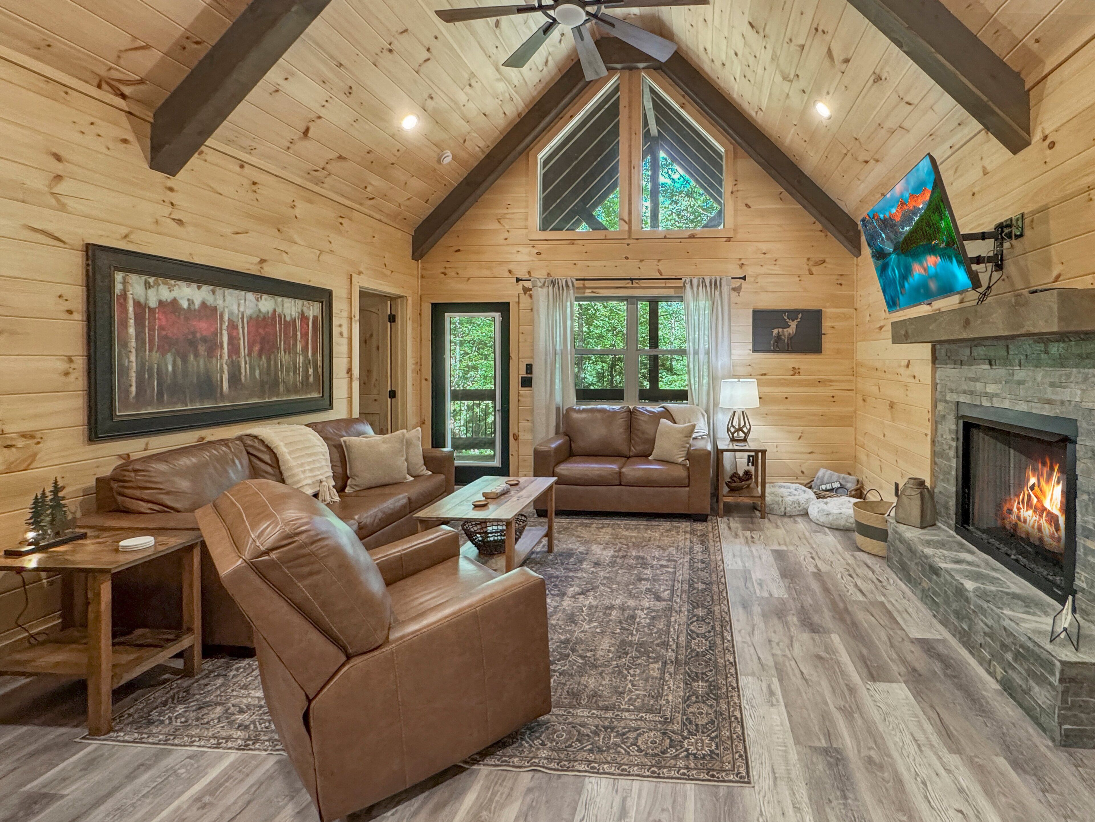Smart TV, fireplace