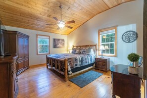 Iron/ironing board, free WiFi - Rosen Retreat | 3BR Cabin with hot tub, pool, game room, and fireplace (Helen)