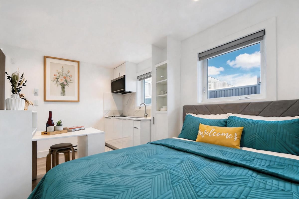 Suite estudio Confort, 1 cama Queen size, para no fumadores, cocineta | Sábanas de algodón egipcio, ropa de cama de alta calidad y wifi gratis