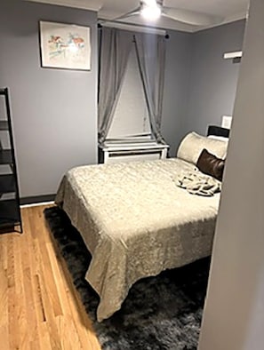 1 bedroom, iron/ironing board, bed sheets