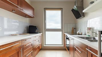 Fridge, oven, stovetop, dishwasher