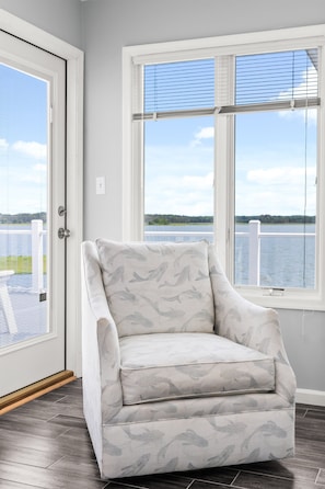 Living area - Hook, Wine, & Sinker | Bay Views + Boat Dock (Ocean Pines)