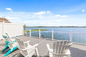 Terrace/patio - Hook, Wine, & Sinker | Bay Views + Boat Dock (Ocean Pines)