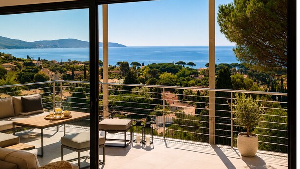 Unclassified image, 1 of 29, button - Contemporary villa with ocean views and a pool, sleeps 10, in Cavalaire-sur-Mer (Cavalaire-sur-Mer)