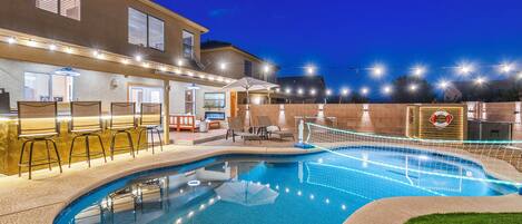 Outdoor pool, a heated pool
